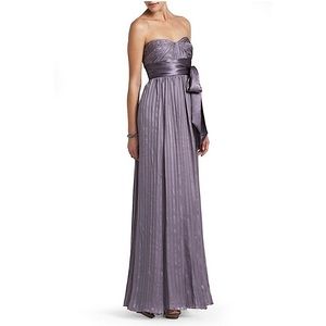 BCBGMaxAzria Pure Silk Alicia Bridesmaid Wisteria Purple Evening Gown Dress 0 2
